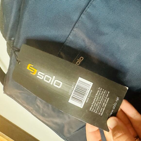 NWT SOLO Navy Expandable 15.6” Laptop Messenger Briefcase Shoulder Bag - Picture 15 of 16